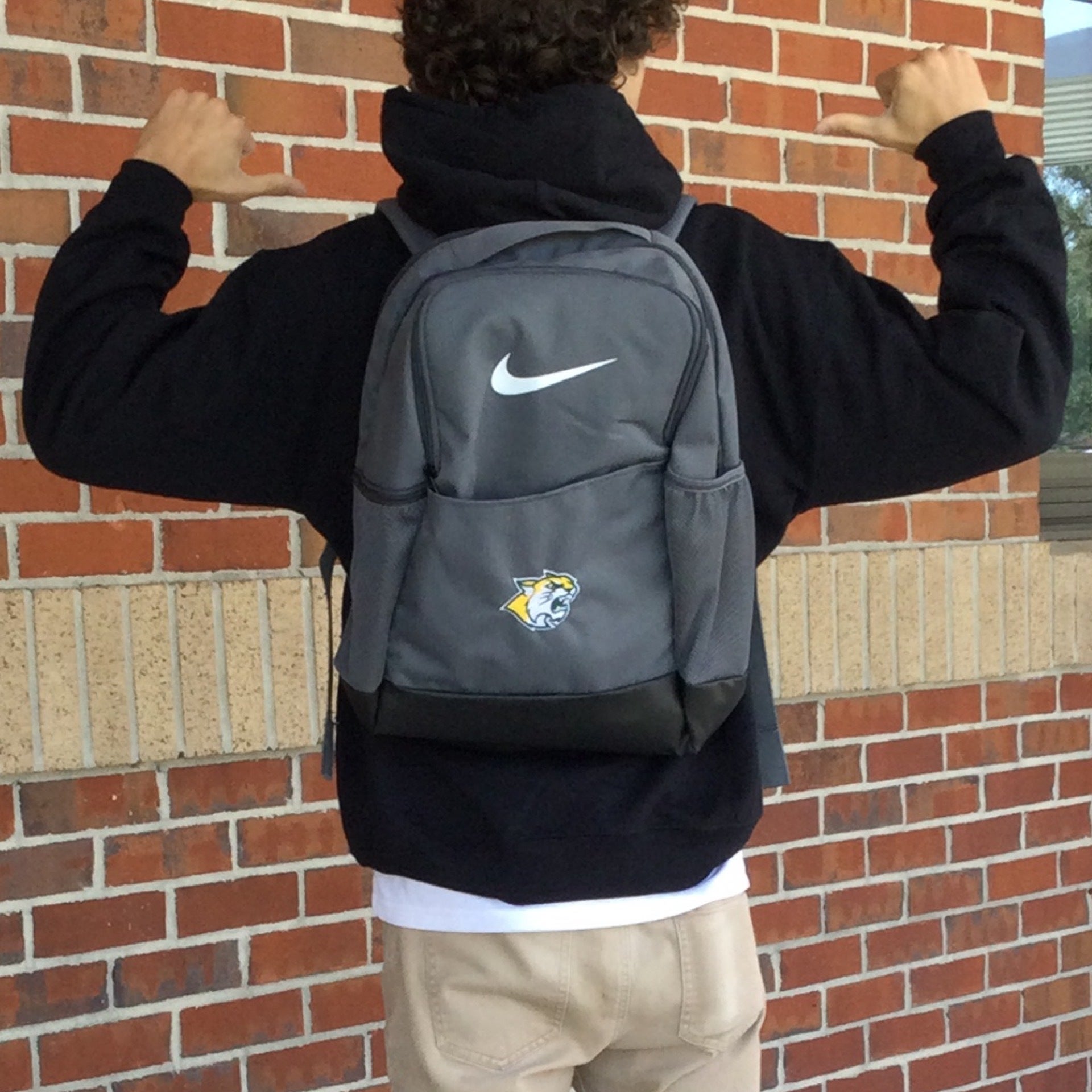 Black and green nike backpack clearance